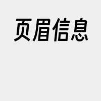 页眉信息