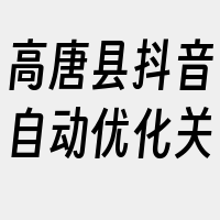 高唐县抖音自动优化关