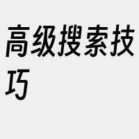 高级搜索技巧