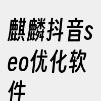 麒麟抖音seo优化软件