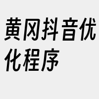 黄冈抖音优化程序