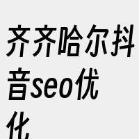 齐齐哈尔抖音seo优化