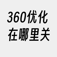 360优化在哪里关