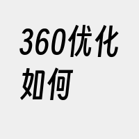 360优化如何