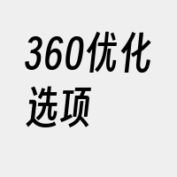 360优化选项