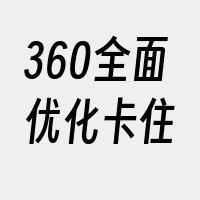 360全面优化卡住