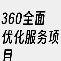 360全面优化服务项目