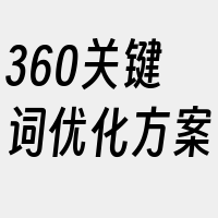 360关键词优化方案