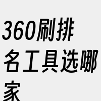 360刷排名工具选哪家