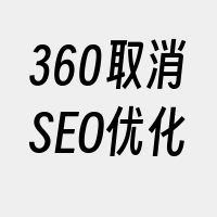 360取消SEO优化