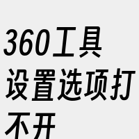 360工具设置选项打不开