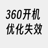 360开机优化失效