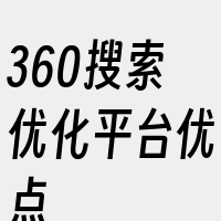 360搜索优化平台优点