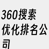 360搜索优化排名公司