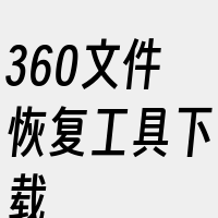 360文件恢复工具下载