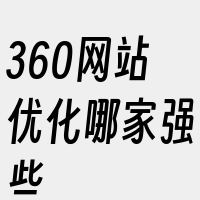 360网站优化哪家强些