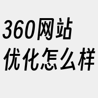 360网站优化怎么样