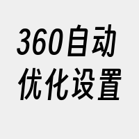 360自动优化设置