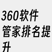 360软件管家排名提升