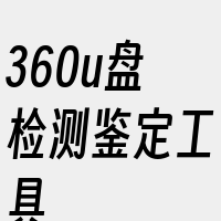 360u盘检测鉴定工具