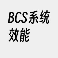 BCS系统效能