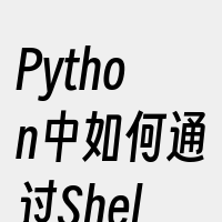 Python中如何通过Shell执行命令