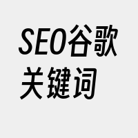 SEO谷歌关键词