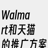 Walmart和天猫的推广方案