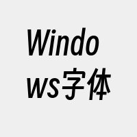 Windows字体