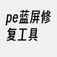 pe蓝屏修复工具