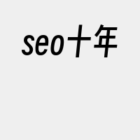 seo十年