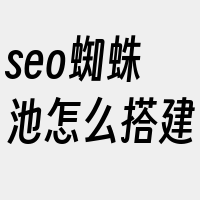 seo蜘蛛池怎么搭建