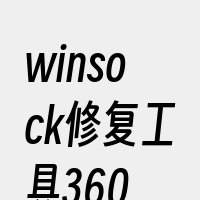 winsock修复工具360